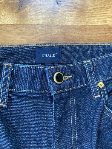 Khaite Vivian Turlington Straight Womens Dark Blue Jeans Denim Size 27 Luxury US - Picture 2 of 9