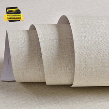 Contact Paper Peel and Stick 15.8 in X 118 In , Grasscloth Wallpaper Self Adhes