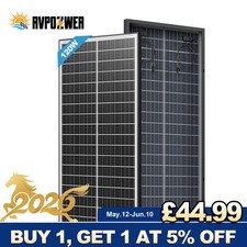 Bifacial 120W Watt Solar Panel N-Type Mono 12V 18BB Home RV Camping PV Off Grid