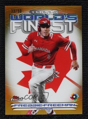 2023 Finest 2000 Topps World's Gold Refractor 33/50 Freddie Freeman #2000-6 02r2