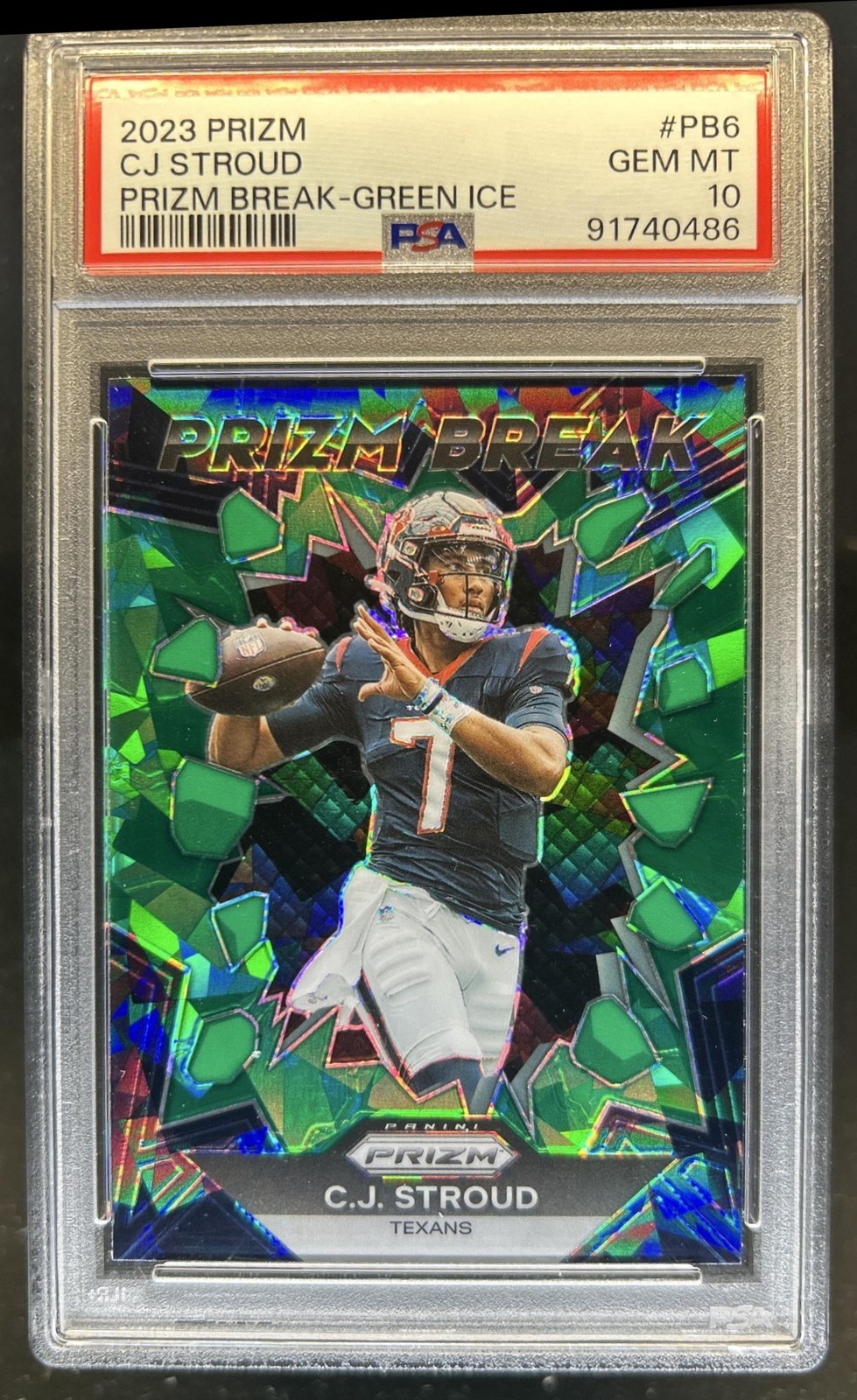 CJ Stroud Panini Prizm Break #PB6 Green Ice