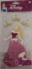 EK Success Disney Dimensional Sticker ~ Sleeping Beauty w/Gold Crowns