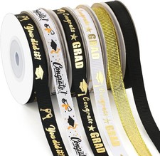 Graduation Ribbon 6 Rolls 60 Yards Congrats Grad Ribbon 10 Mm Wide Class of 2026