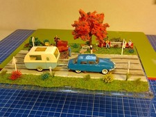 Faller AMS Citroen DS con roulotte, con diorama da cantiere ottime condizioni