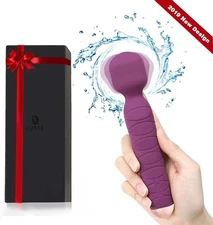 Luste Magic Waterproof Wand Massager IPX7 Cordless Electric, 10 Vibe Mode (Purpl
