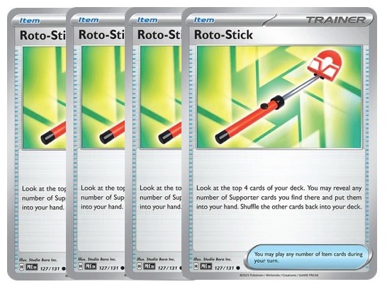 Pokemon TCG 4x Roto-Stick 127/131 Prismatic Evol. English 4x Playset - Reg - NM