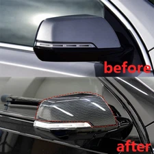 For Chevrolet Traverse 2018-2021 Carbon Fiber Side Door Mirror Cover Cap Trim US