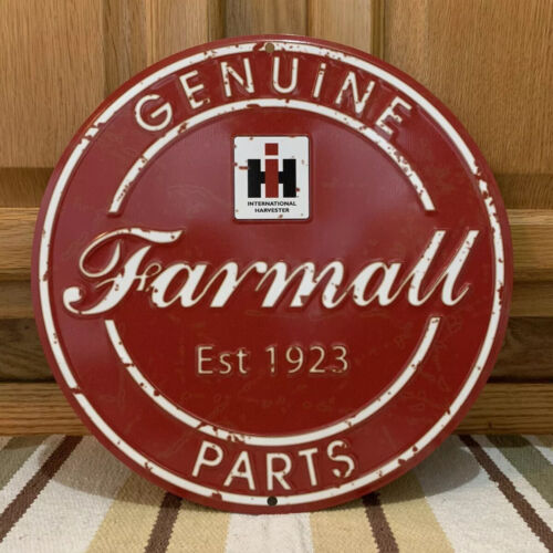 Letreros de equipos agrícolas Farmall IH piezas genuinas implementa tractores estilo vintage - Imagen 1 de 6