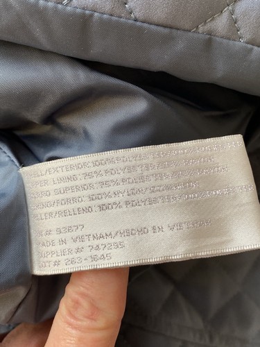 Worthington Coat Quilted Women's Lined Blue Full Zip Fall Winter Jacket Sz Med - Picture 4 of 6