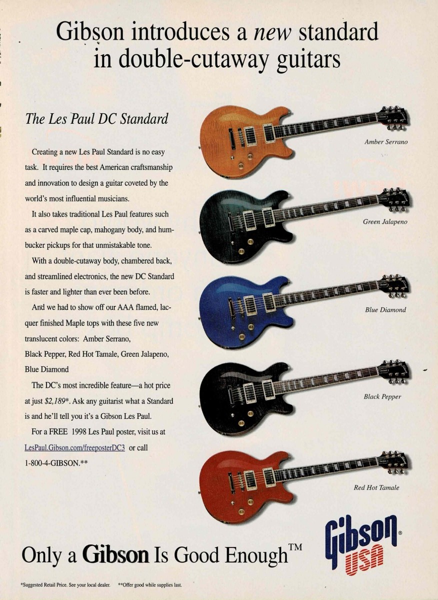 ギター Gibson USA Les Paul Standard 1998 Gibson Les Paul Standard Ebony Mod. 1998 Electric Guitar