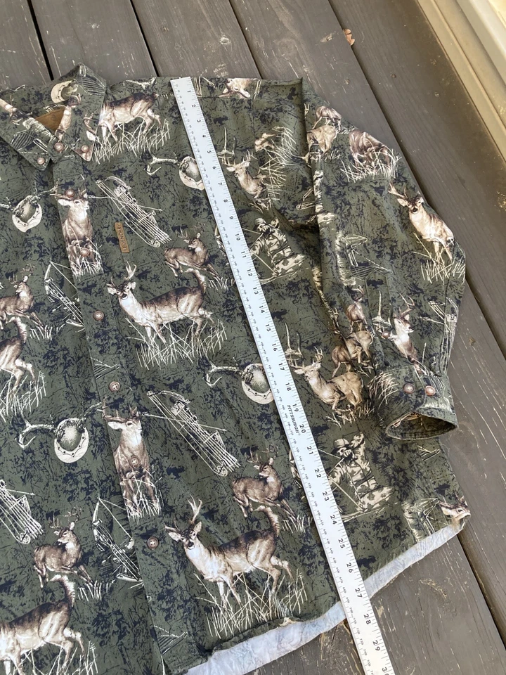 Legendary Whitetails Original Deer Gear Buck  Button Shirt Large Camo Hunting - Image 4 of 4