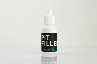 Glasweld pit filler  (15 ml) used in conjunction with a Film Tab