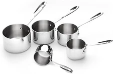 Stainless Steel Measuring Cup Set 5-Piece Kitchenware, Pots and Pans, Silver