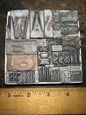 Printing Blocks Ornamental Borders Dingbats Nice Variety! #EE