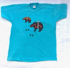 Vintage Acid Wash Native American Design Fruit Of The Loom Single Stitch T-Shirt