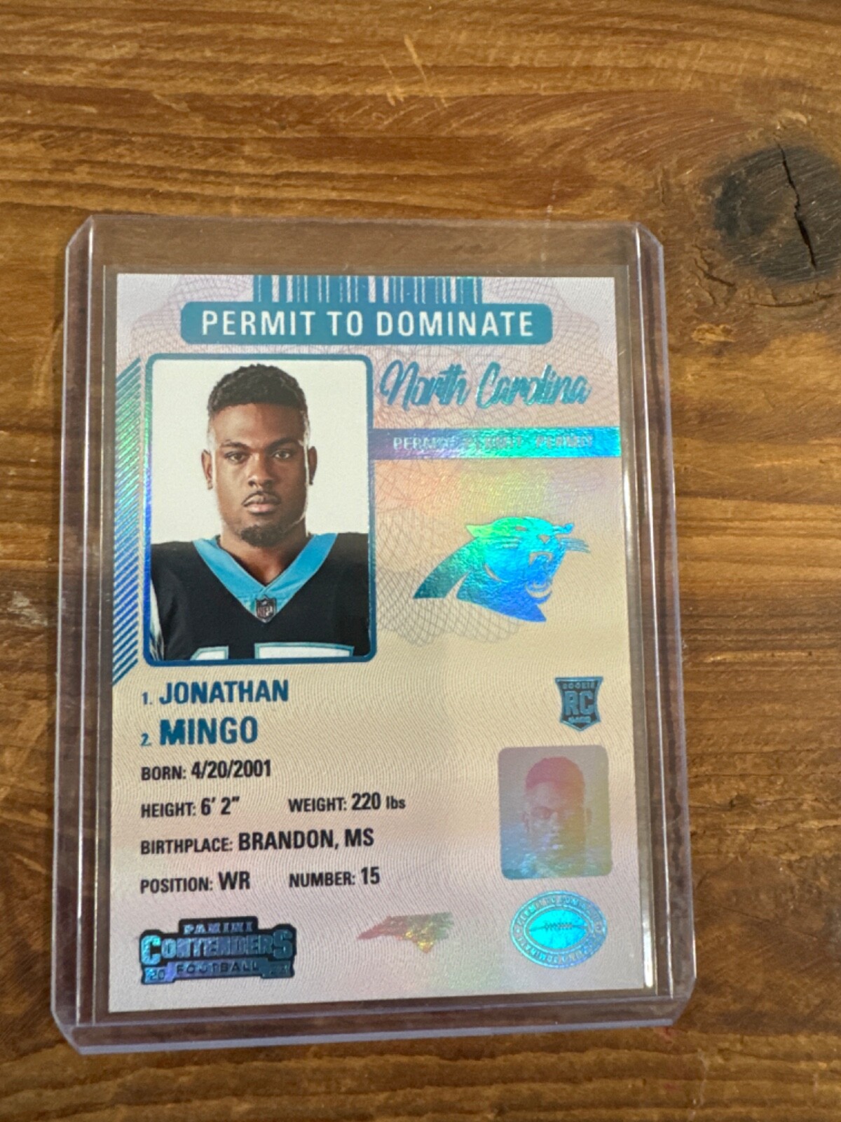 2023 Panini Contenders - Permit to Dominate #20 Jonathan Mingo (RC)