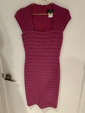 Tadashi Collection Fuchsia Purple Bodycon Cocktail Dress Size S EUC 