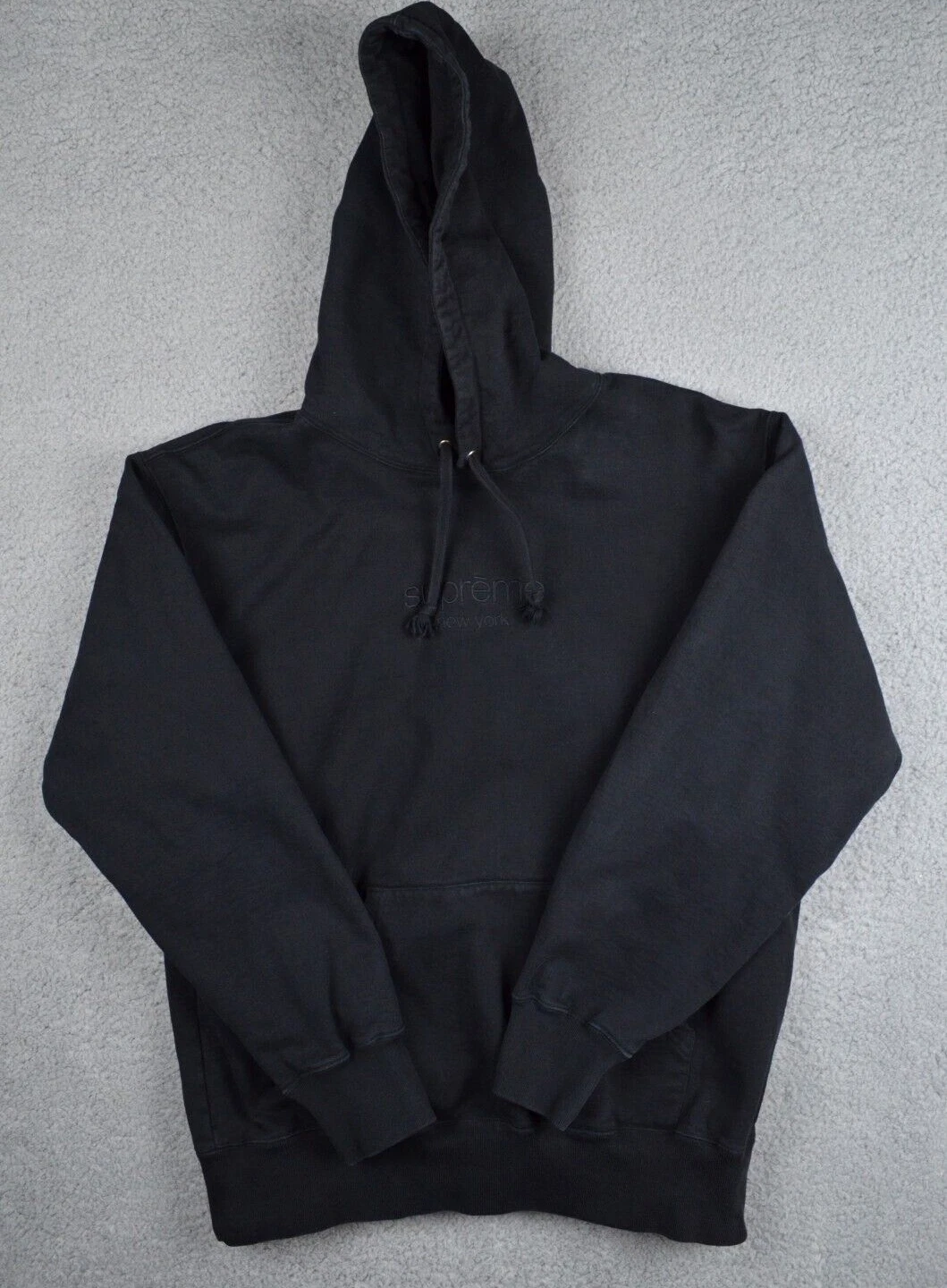 Sweat à capuche homme Supreme New York moyen tout noir