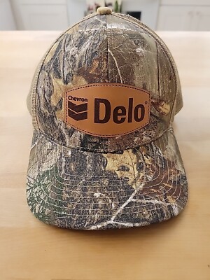 CHEVRON DELO TRUCKER  REAL TREE CAMO SNAPBACK CAP/HAT ADJUSTABLE OUTDOOR CAP