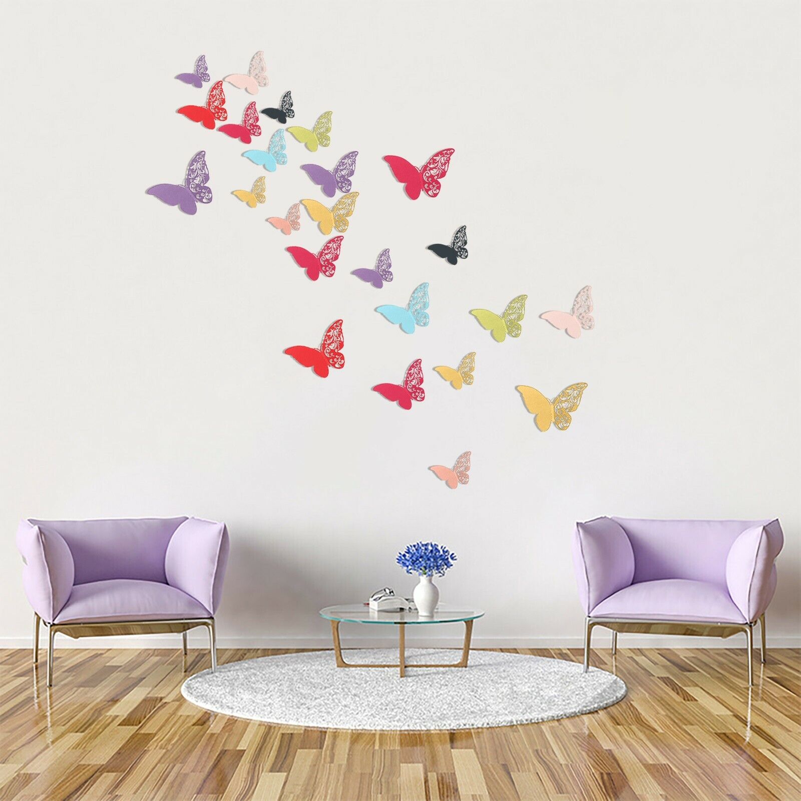 12PCS 3D DIY Wall Decal Stickers Butterfly Home Room Art Decor Decorations  | eBay
