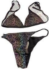 Multicolor/black leopard print bikini size medium 6. New NWT, never used.High