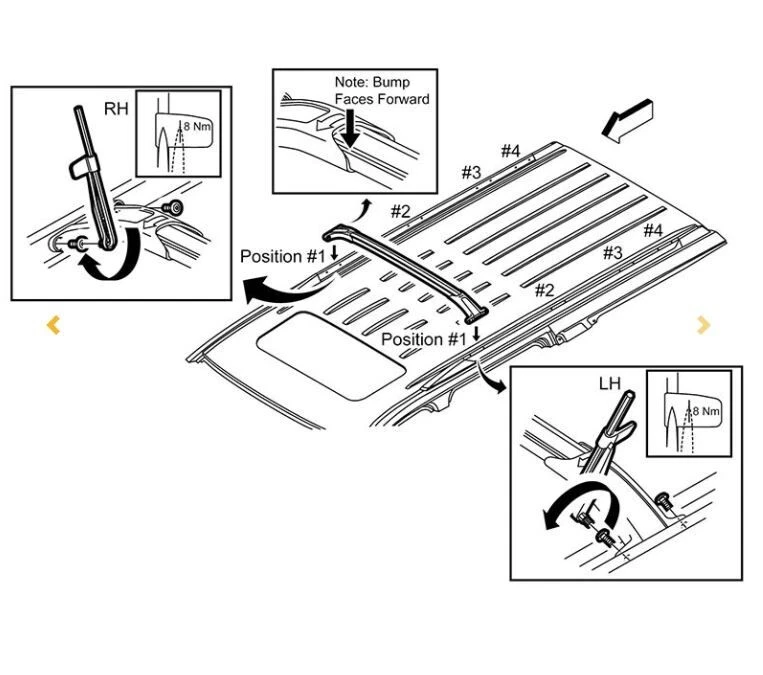 2015-2020 GMC Yukon GM Accessory Roof Rack Cross Rails OEM 23256564 UUU Foto 4 de 4