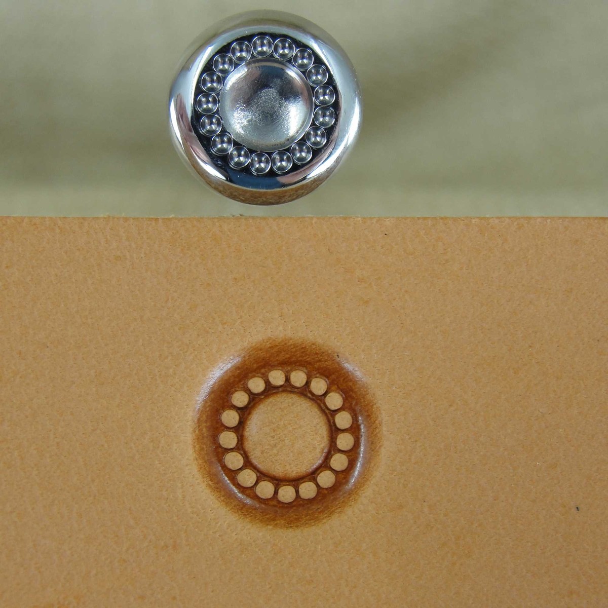 17-Seed Flower Center Leather Stamp, Stainless Steel Leather Tool