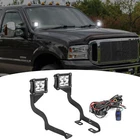 For F250 F350 Super Duty 99-07 40W Ditch Light Pods w/ Mounts Brackets & Wiring