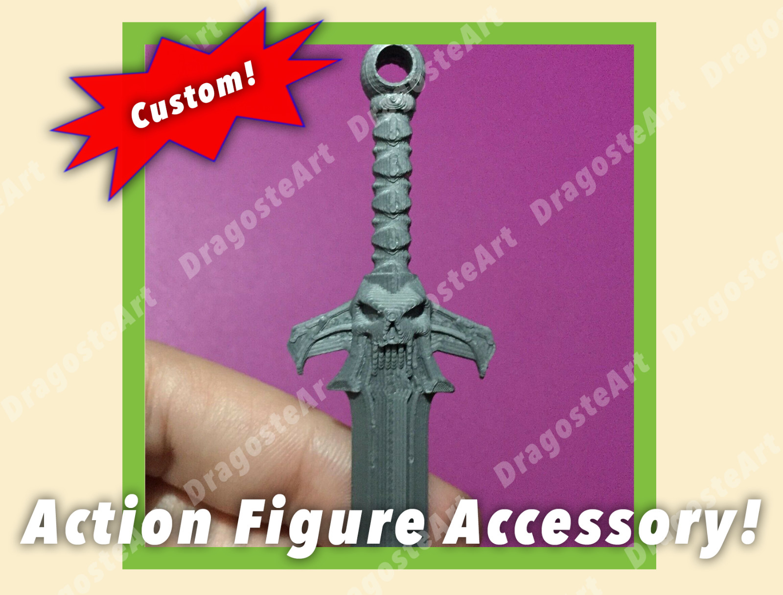 Diorama Accessory Fantasy Long Sword Weapon 1/10 Usa Seller