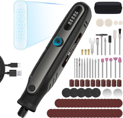 Mini Cordless Rotary Tool 4V, 5-Speed Rotary Tool Kit with 69 Accessories, Power