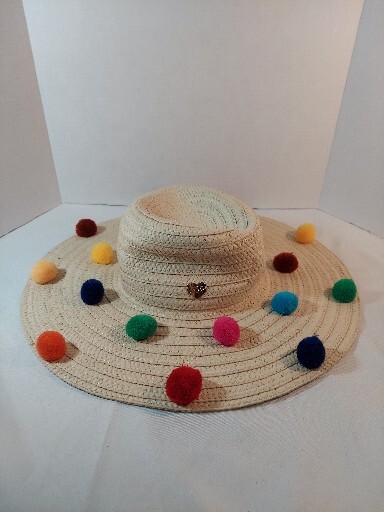 Betsey Johnson Sun Hat with Pom Pom display picture 2