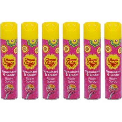 Chupa Chups Raumspray Erdbeere & Creme 300 ml x 6