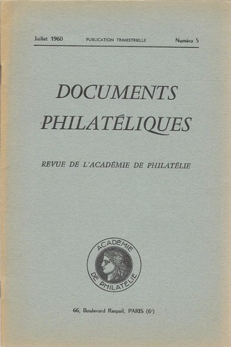 PHILATELISTISCHE DOKUMENTE + Zeitschrift der Philatelieakademie - 1960 Nr. 5 VAUCLUSE - Bild 1 von 2