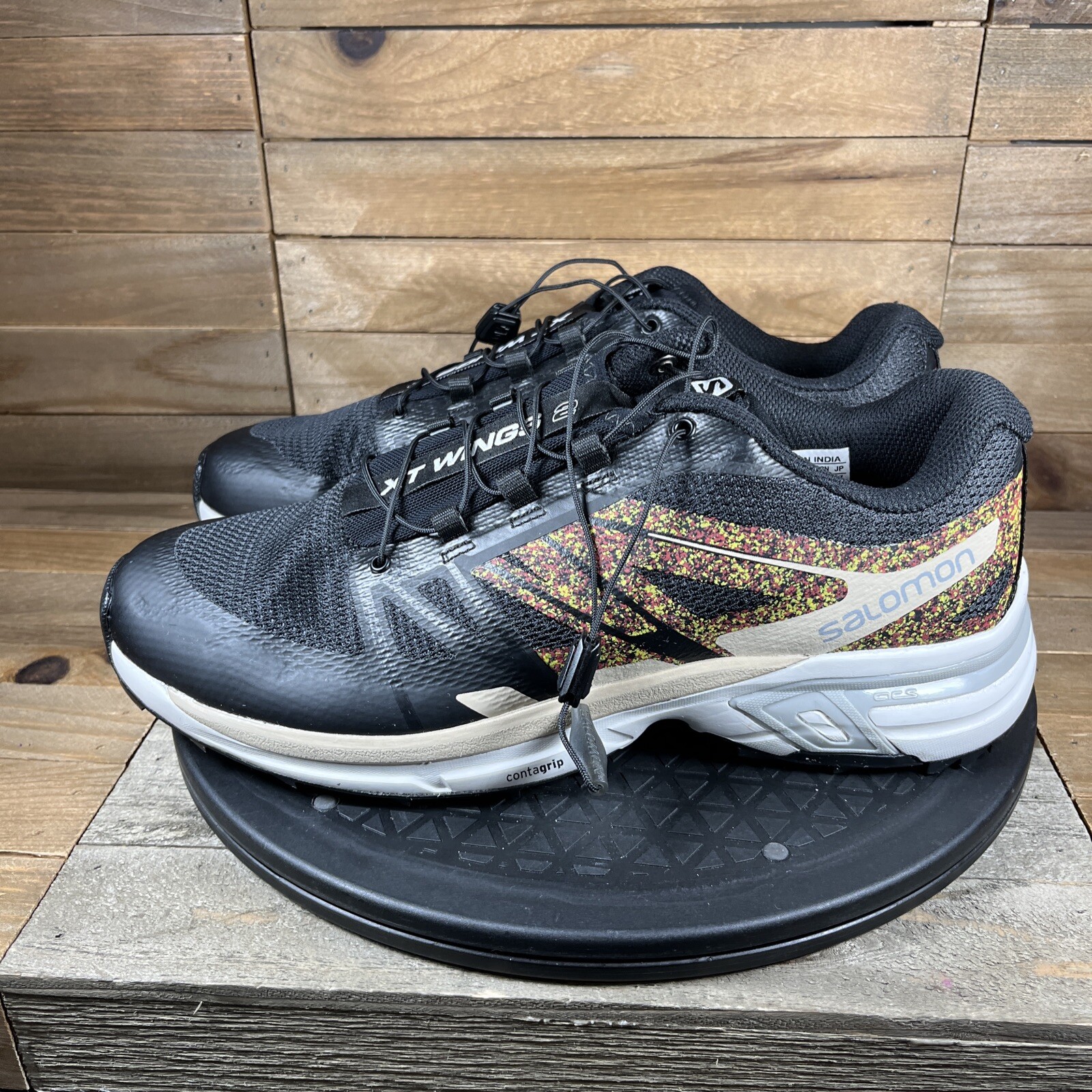 Scarpe da trail running Salomon XT Wings 2 taglia uomo taglia 9 Mindful nere NO SOLETTE
