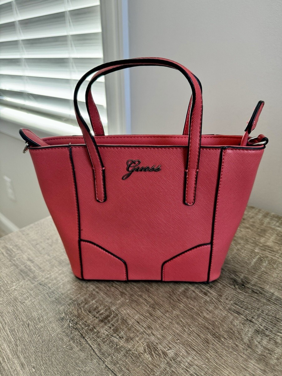 NEW GUESS Women's Coral Small Tote Mini Crossbody Purse Handbag
