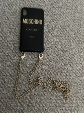 Custodia telefono Moschino iPhone XS Max con catena oro originale