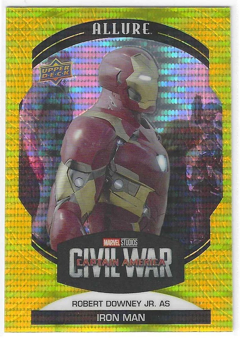 2022 UPPER DECK MARVEL ALLURE YELLOW TAXI ROBERT DOWNEY JR. AS IRON MAN #52