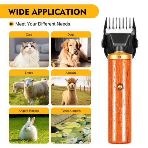 Electric Sheep Goat Shears Clippers, Dog Cat Pet Animal Shave Grooming Supplies - Afbeelding 1 van 12