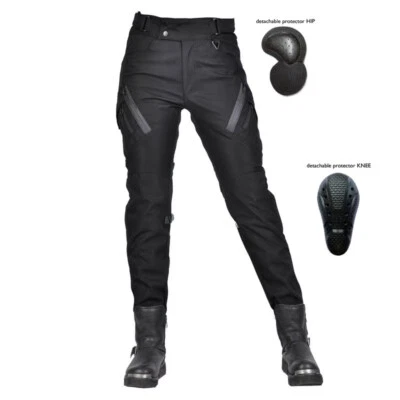 Waterproof Damen Motorradhose Riding Biker Motorcycle Hose Racing Pants Schwarz/ - Bild 1 von 4