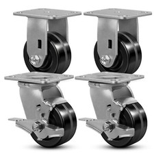 4 Inch High Temperature Phenolic Casters Heavy Duty Casters ,Capacity800-3200LB