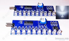 2x WHITE LED Light Chaser Sequencer Follower Scroller Assembled KIT NE555 CD4017