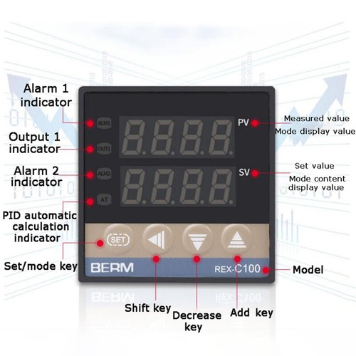REX-C100/C400/C700/C900 Allarme digitale PID regolatore di temperatura AC 100-240V - Foto 4 di 20