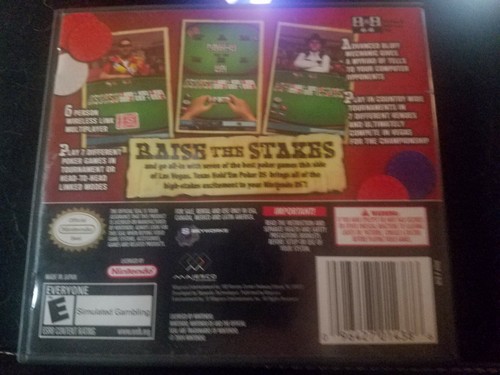 Texas Hold' Em Poker gioco Nintendo DS con custodia e manuale originali - Foto 2 di 3