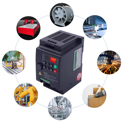 2 HP 3 Phase Motor Variable Frequency Drive VFD Speed Controller 220VAC 1.5KW 7A