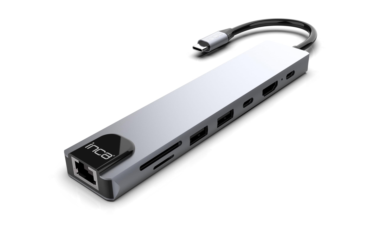 INCA ITPC-7T Type-C Hub X8 Combo Converter + Converter + Multiplexer Aluminium H