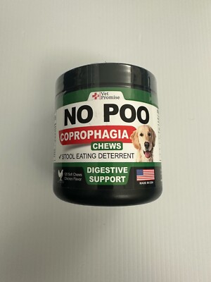 No Poo Chews Coprophagia Stool Eating Deterrent for Dogs 120 Soft Treats Ex8/24