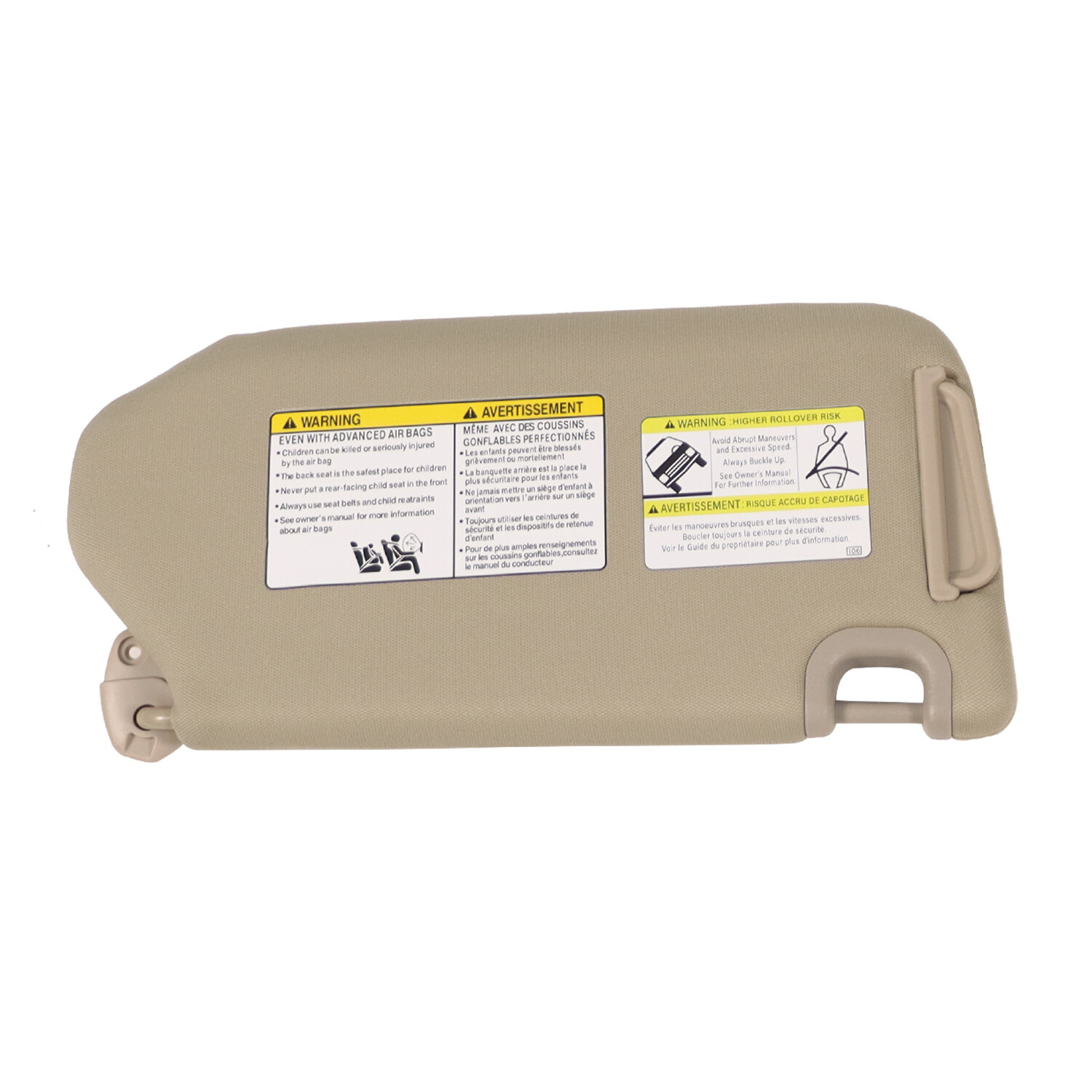 Pair LH+RH Sun Visor For 2013-18 Nissan Pathfinder /2014-17 Infiniti QX60 W/Lamp