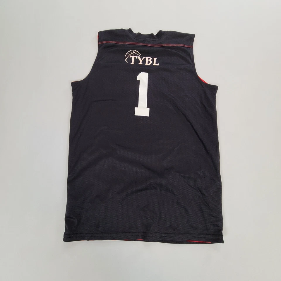 Camiseta Alleon masculina grande preta prática de treinamento de basquete reversível Youth Ki - Imagem 2 de 4