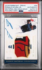 2018 Panini National Treasures Holo Gold Auto /25 Ronald Acuna Jr. Rookie RPA