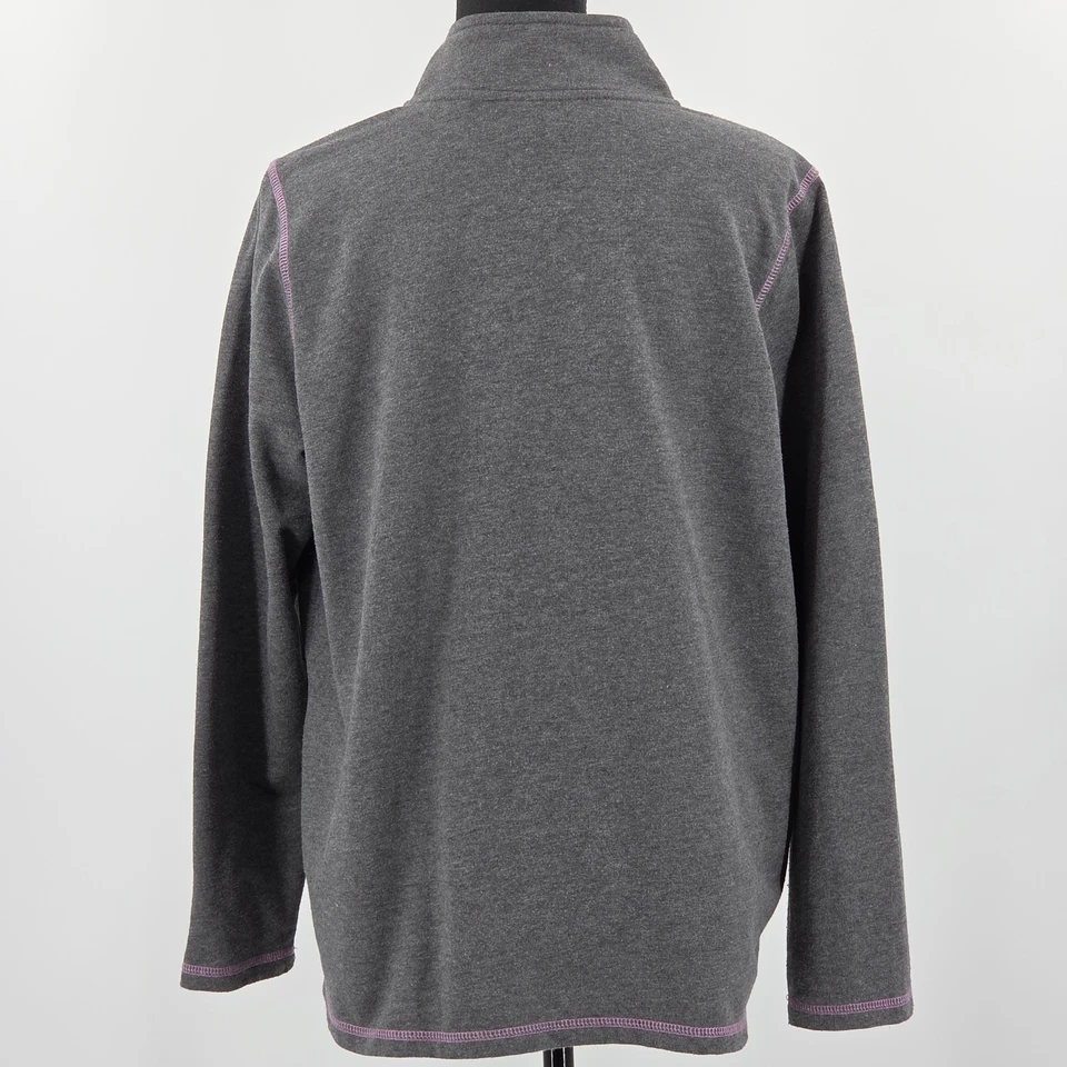 Quacker Factory Fleece Jacket Womens Size Medium Full Zip Mock Neck Fall Winter - Image 4 of 4